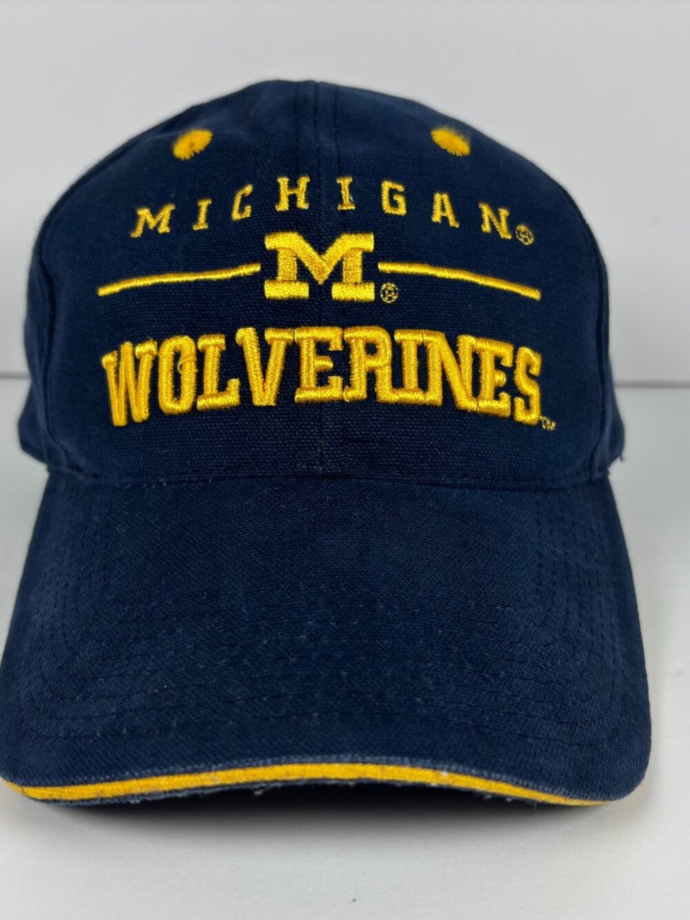 Starter Michigan Wolverines Snapback Hat Cap Navy Gold Adjustable Team Starter